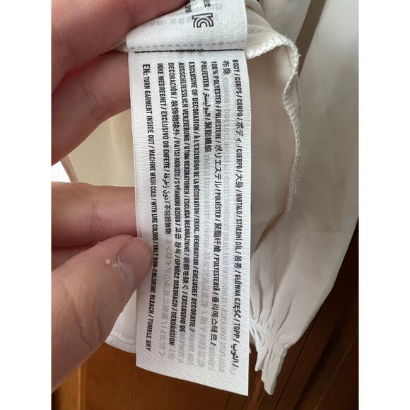 Abercrombie & Fitch Women's Button-Up Long Sleeve Blouse Top Off White Size S - Picture 5 of 6